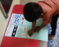Child learning different modes of transport