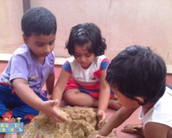 Children playing with sand