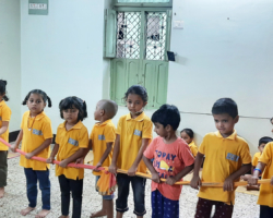 Children playing Tug of War